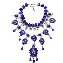 Big Statement Necklace Rhinestone Indian Bridal Jewelry