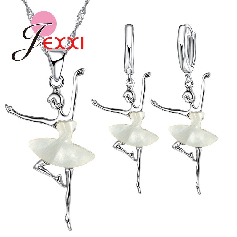 925  Silver Crystal Necklace Earrings