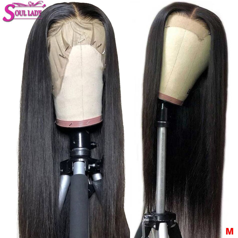 Soul Lady 13x4 13x6 Lace Frontal Wig 360 Full Lace Wig Human Hair Straight Wigs Malaysian Preplucked And Bleached Knots Lace Wig