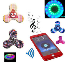 Rare Mini Bluetooth Speaker Music Fidget Spinner LED EDC Hand Spinner Toys