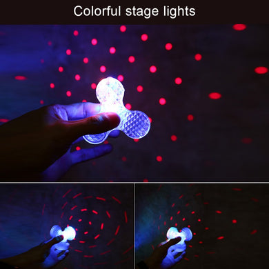 Crystal LED Stage Light Hand Finger With Bluetooth Speaker Answer Call Listen Music For Iphone Relax Fidget Spinner
