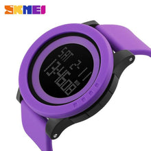 Round Faced Rubber Band Digital Sport Watch