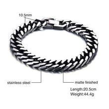 Vnox Men Bracelet Retro Silver Color Male Jewelry Stainless Steel Link Chain 8" free Gift Box