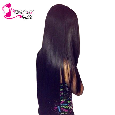 Brazilian Straight Hair 1/3/4 Bundles Ms Cat Hair 100% Human Hair Weave Bundles Natural Color 8
